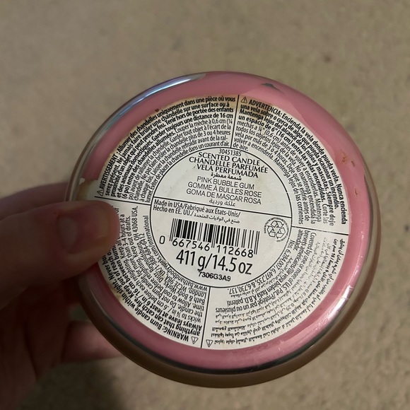 RARE🔥 USED Bath and Body Works Girl Gang Pink Bubblegum 3-Wick Candle - Picture 2 of 4